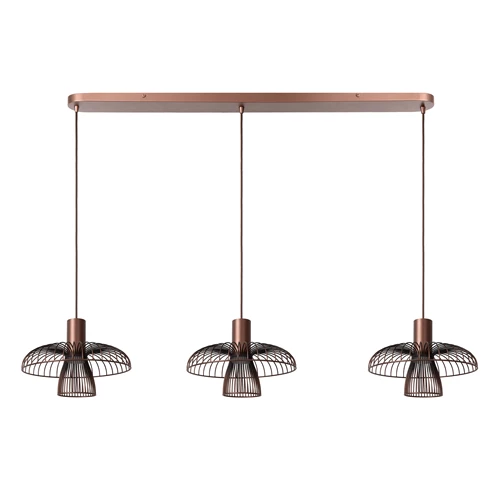 Lucide NIGELLA - Pendant light - 3xGU10 (MR16) - Coffee - Essential - turned off